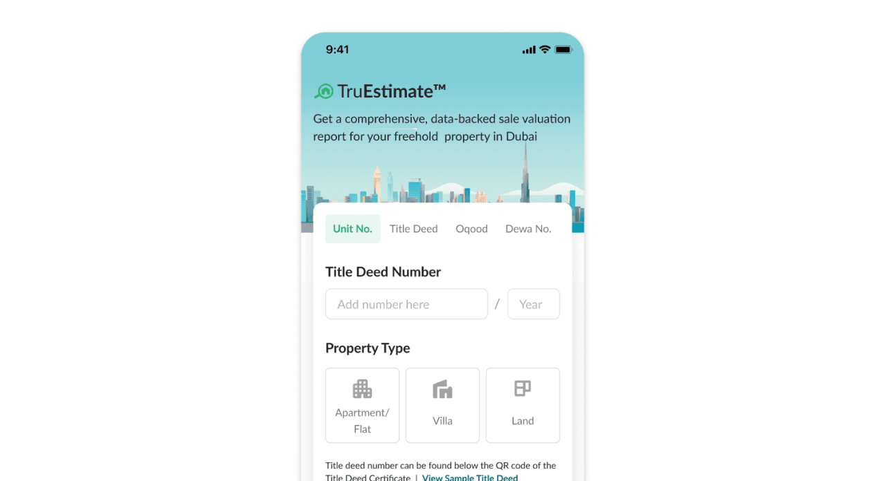 Existing TruEstimate™ section